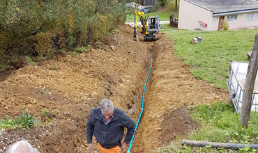 Renouvellement d'une conduite d'eau de la Malcôte